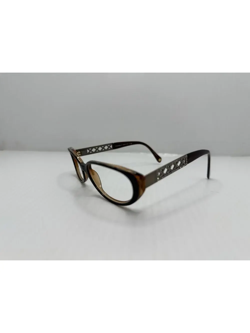 Rare Authentic Chanel 3087-B c.847 Black/Brown 52mm Frame Only
